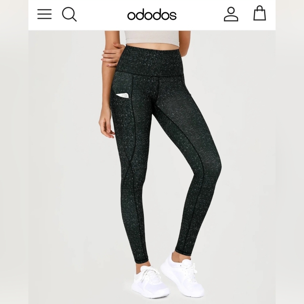 Ododos Black Dot Leggings Size XL